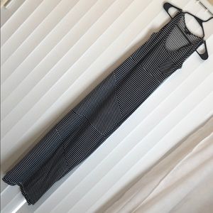 Black and white maxi dress